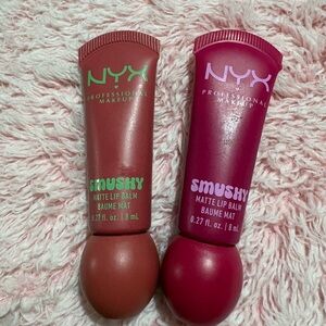NYX Smushy Matte Lip Balm Duo - Brown and Pink